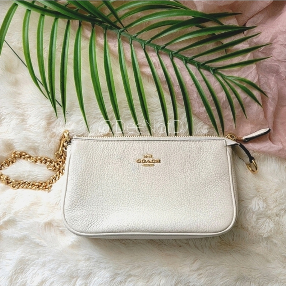Coach wristlet with Gold chain